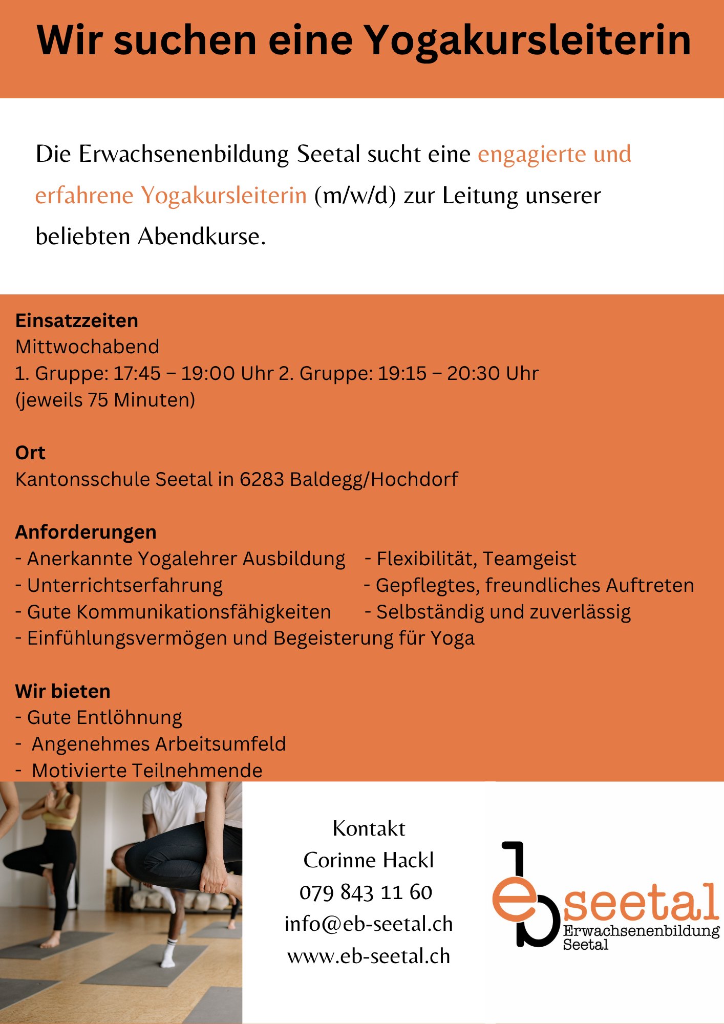 Yoga Fitness Studio Angebot Kurse Übersicht Flyer Foto Hochformat Türkis1